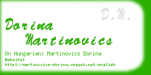 dorina martinovics business card